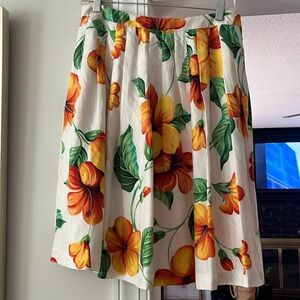 Madison Studio Floral Silk Skirt